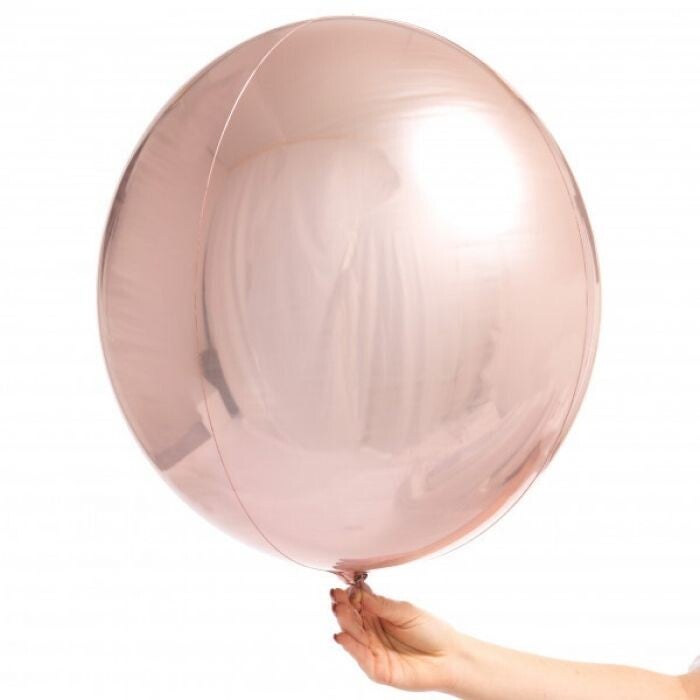 Orbz Rosé Goud  | Folie Ballon | Kids | Mix | 45 cm | Inclusief Helium en lint | Rosé Goud