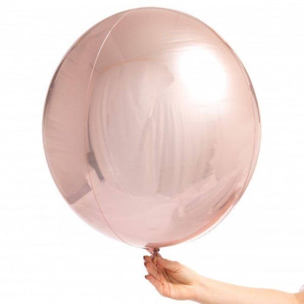 Orbz Rosé Goud  | Folie Ballon | Kids | Mix | 45 cm | Inclusief Helium en lint | Rosé Goud