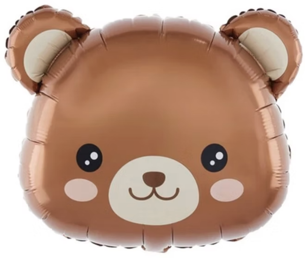 Grote Beer | Folie Ballon | Kids | Inclusief Helium en Lint | 60 cm | Bruin