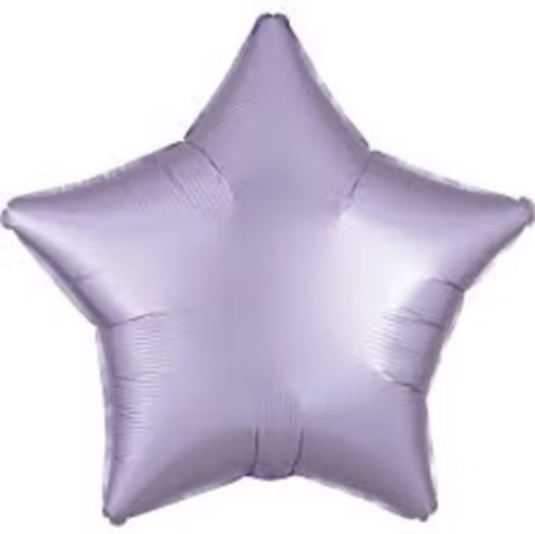 Ster Lila Paars Matte | Folie ballon  | Mix | Inclusief Helium en Lint | 45 cm | Paars