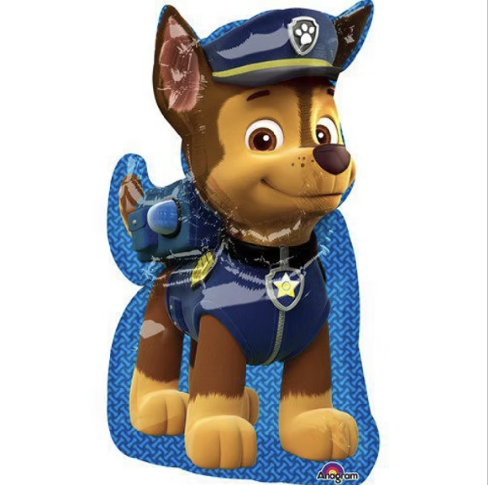 Paw Patrol  |  |  Folie Ballon |  Kids | Inclusief Helium en Lint | Groot XXL  | 91 cm | Blauw