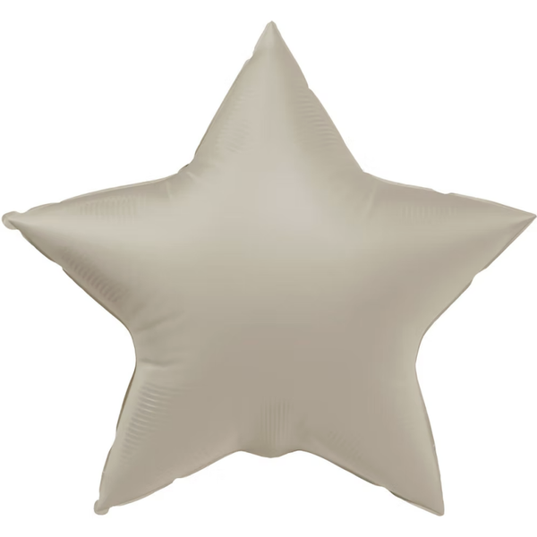 Ster Ultra Matte Creme Wit   | Folie ballon  | Mix | Kids | | Inclusief Helium en Lint | 45 cm | Creme Wit