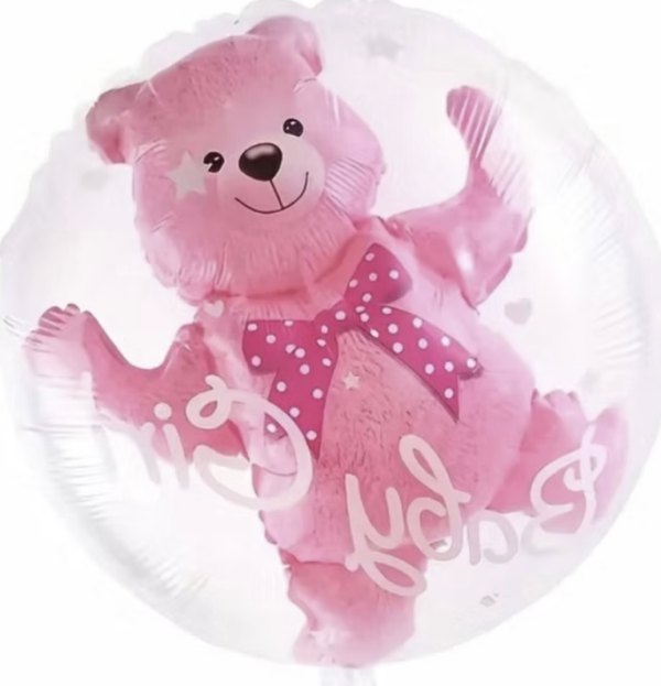 Baby Girl Beer | Ballon in Ballon |  Folie Ballon |  Baby  | Inclusief Helium en lint | 66 cm  | Roze