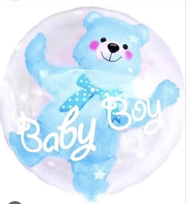 Baby Boy Beer | Ballon in Ballon |  Folie Ballon |  Baby  | Inclusief Helium en lint | 66 cm  | Blauw