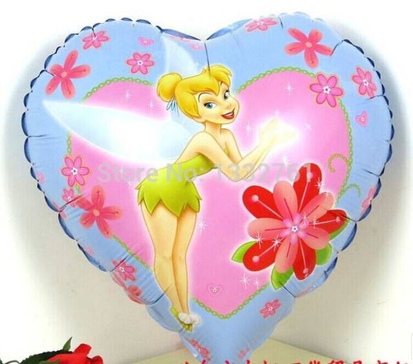 Tinkerbell  | Folie ballon  | Kids | Inclusief Helium en Lint | 45 cm | Roze