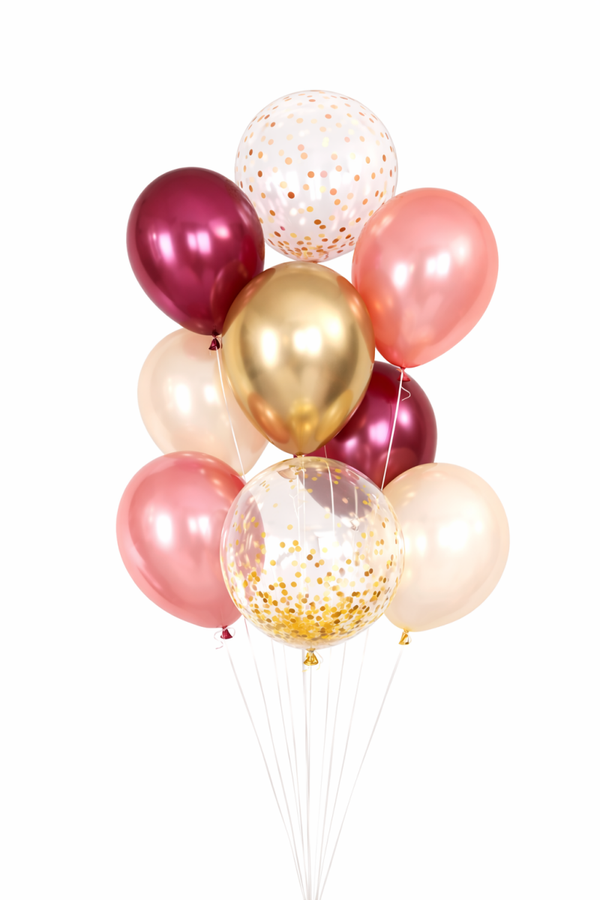 Tros Berry Field Gold VIP Special Serie Helium Ballonnen,9 stuks inc helium