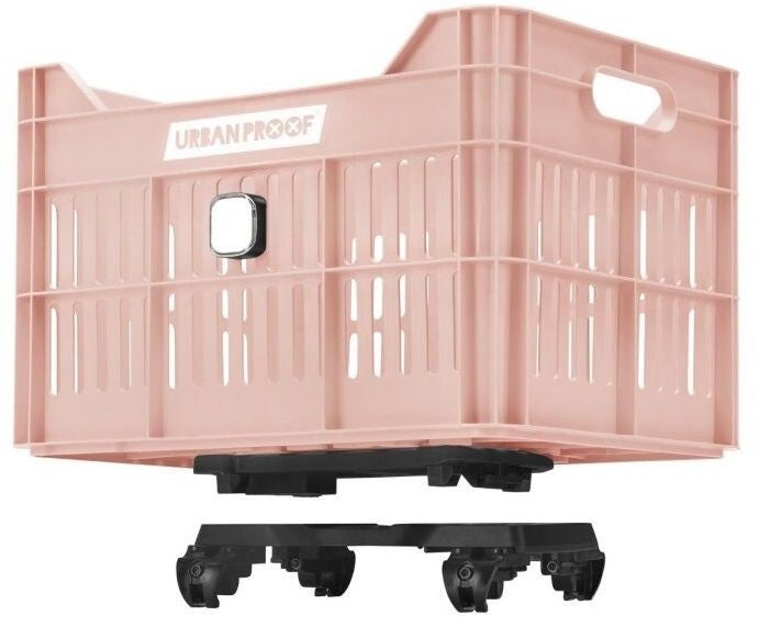 Gerecyclede Fietskrat Urban Proof Click 30 Liter - Pastelroze
