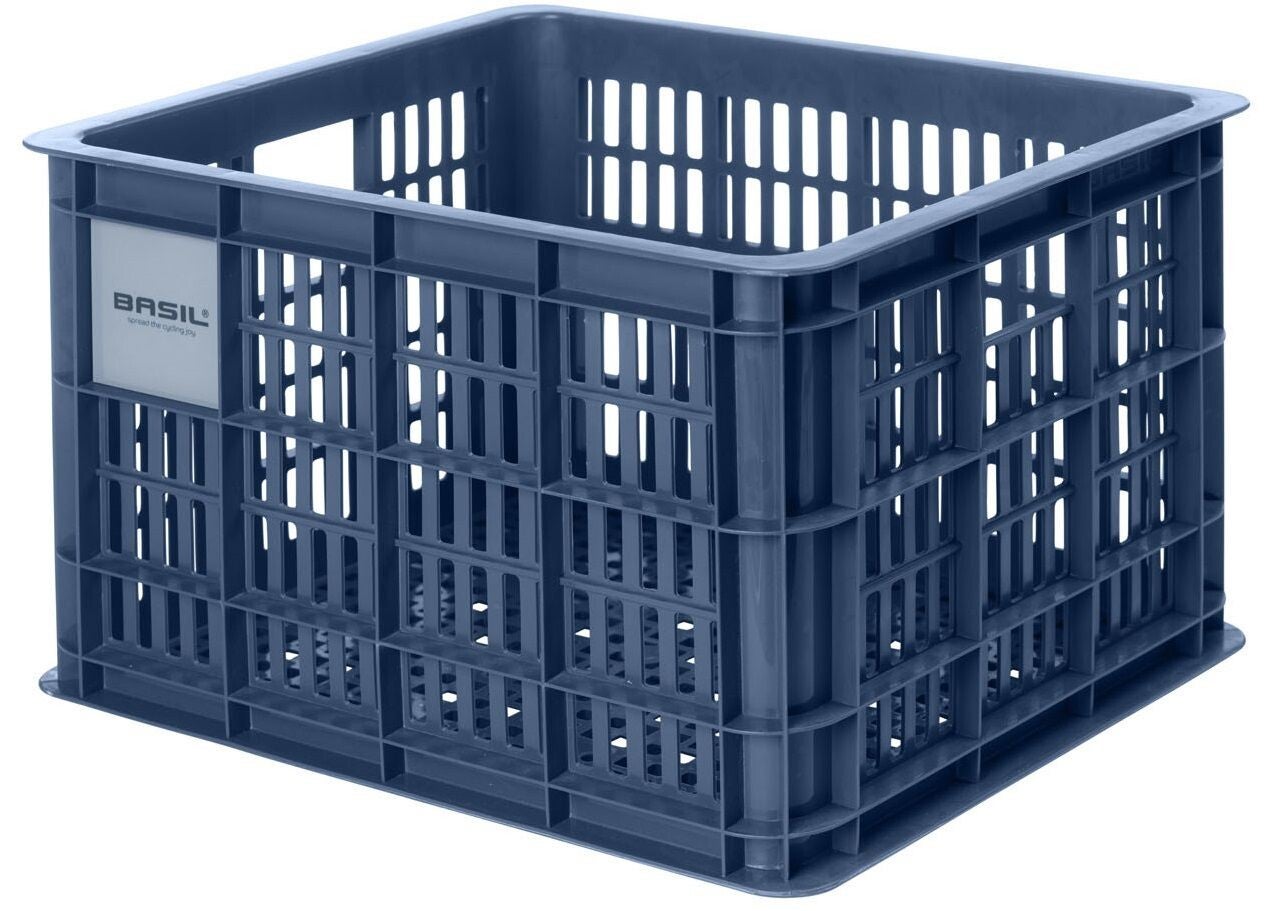 Gerecyclede fietskrat Basil Crate M 29.5 liter 35 x 45 x 25 cm - bluestone