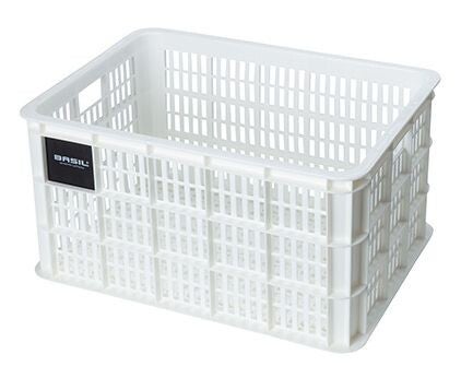 Gerecyclede fietskrat Basil Crate L 40.0 liter 39 x 49 x 26 cm - bright white