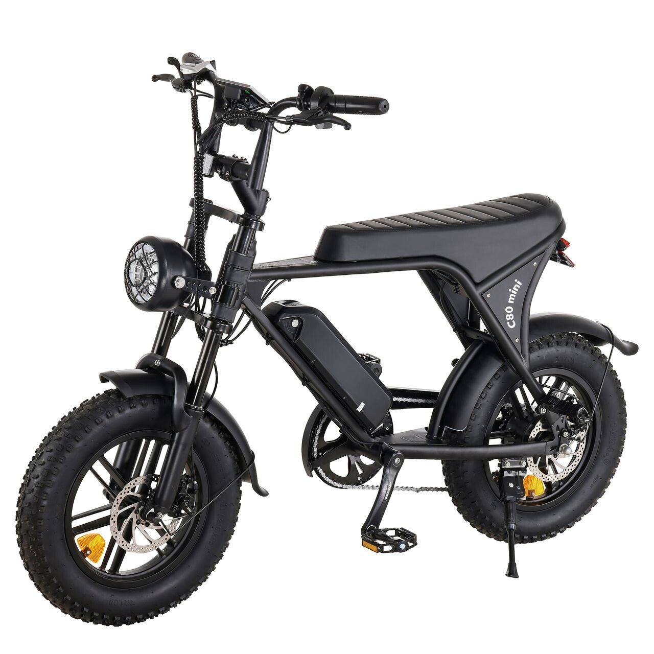 Fatbike Ouxi C80 Mini black + Alarm + Voetsteunen