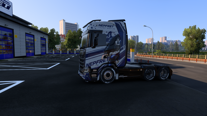 Skin Scania blanc et bleu