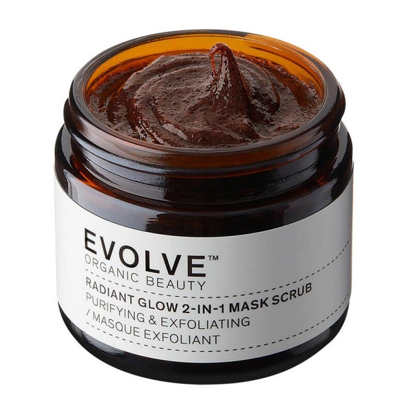 Evolve Organic Beauty Radiant Glow 2-in-1 mask scrub