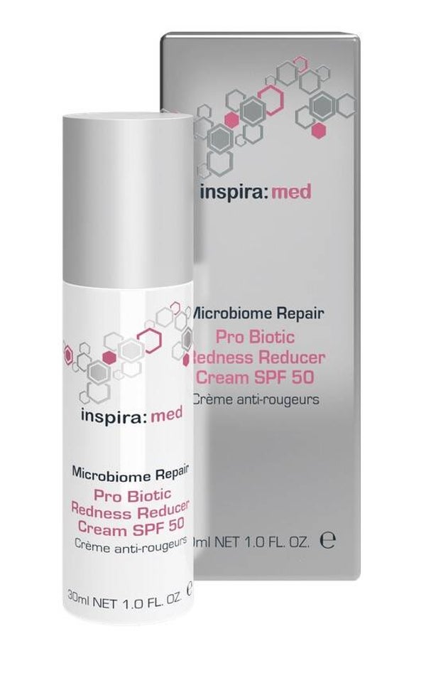 Inspira: med Pro Biotic Redness Reducer Cream SPF 50/ 30 ml airless dispenser