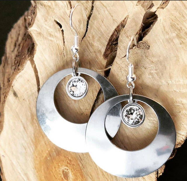 oorbellen crystal rond rvs zilver yintan artshop