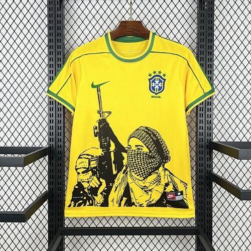 Retro Brazil x Soldier 1998 Home Jersey