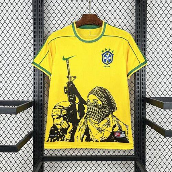 Retro Brazil x Soldier 1998 Home Jersey