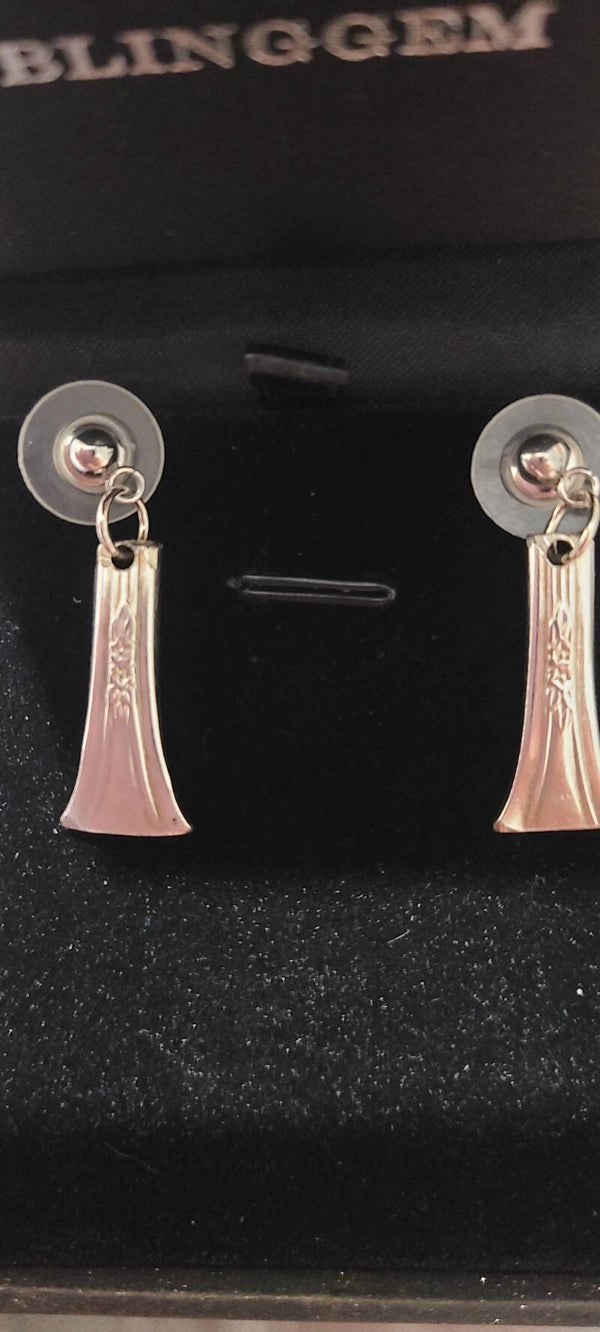 Small delicate spoon earrings