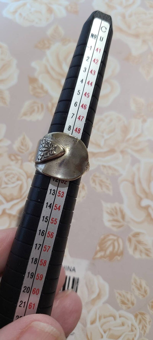 Saddle Wrap Spoon Ring Size 5.5, sterling