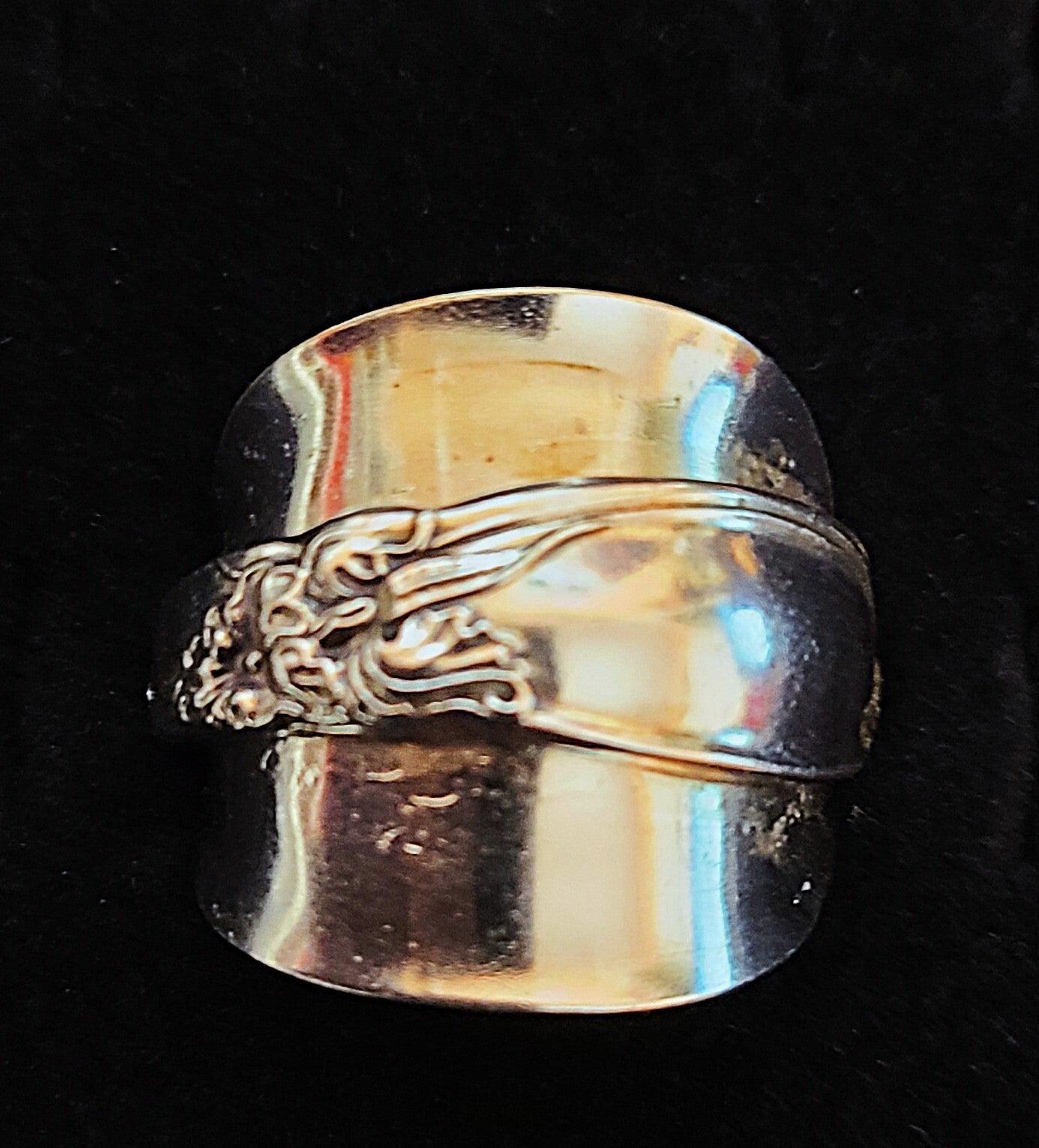 Saddle ring silver plate