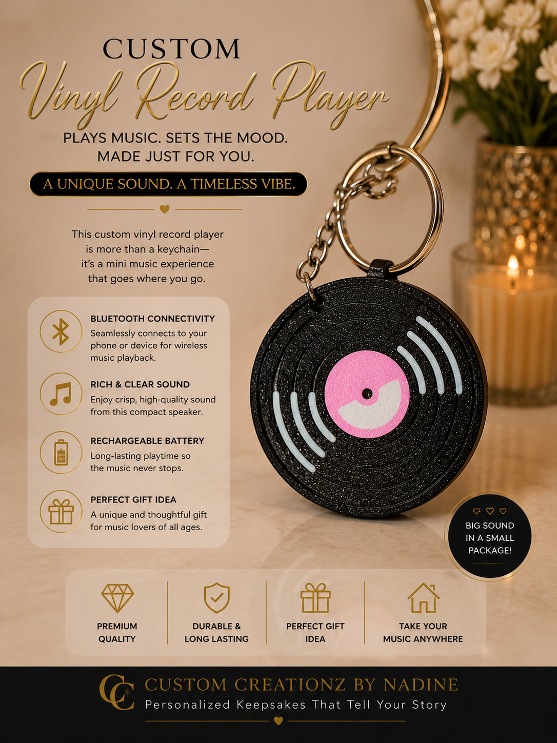Vinyl Music Record Player