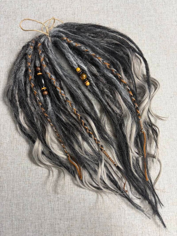 Partial set shorties Dreads Grey Black