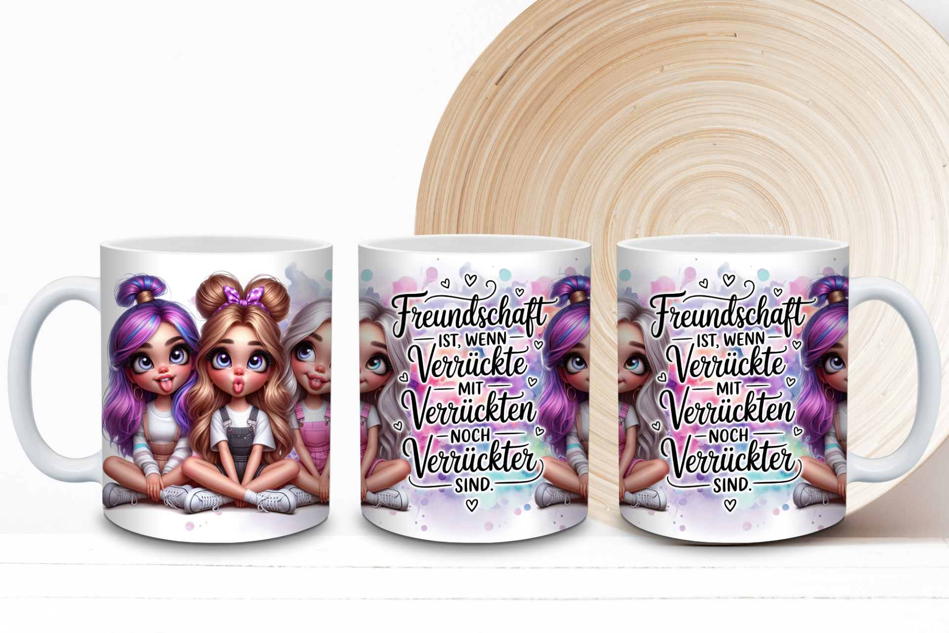 Freundschaft Tasse - Verrückte mit Verrückten noch verrückter | Geschenk beste Freundin