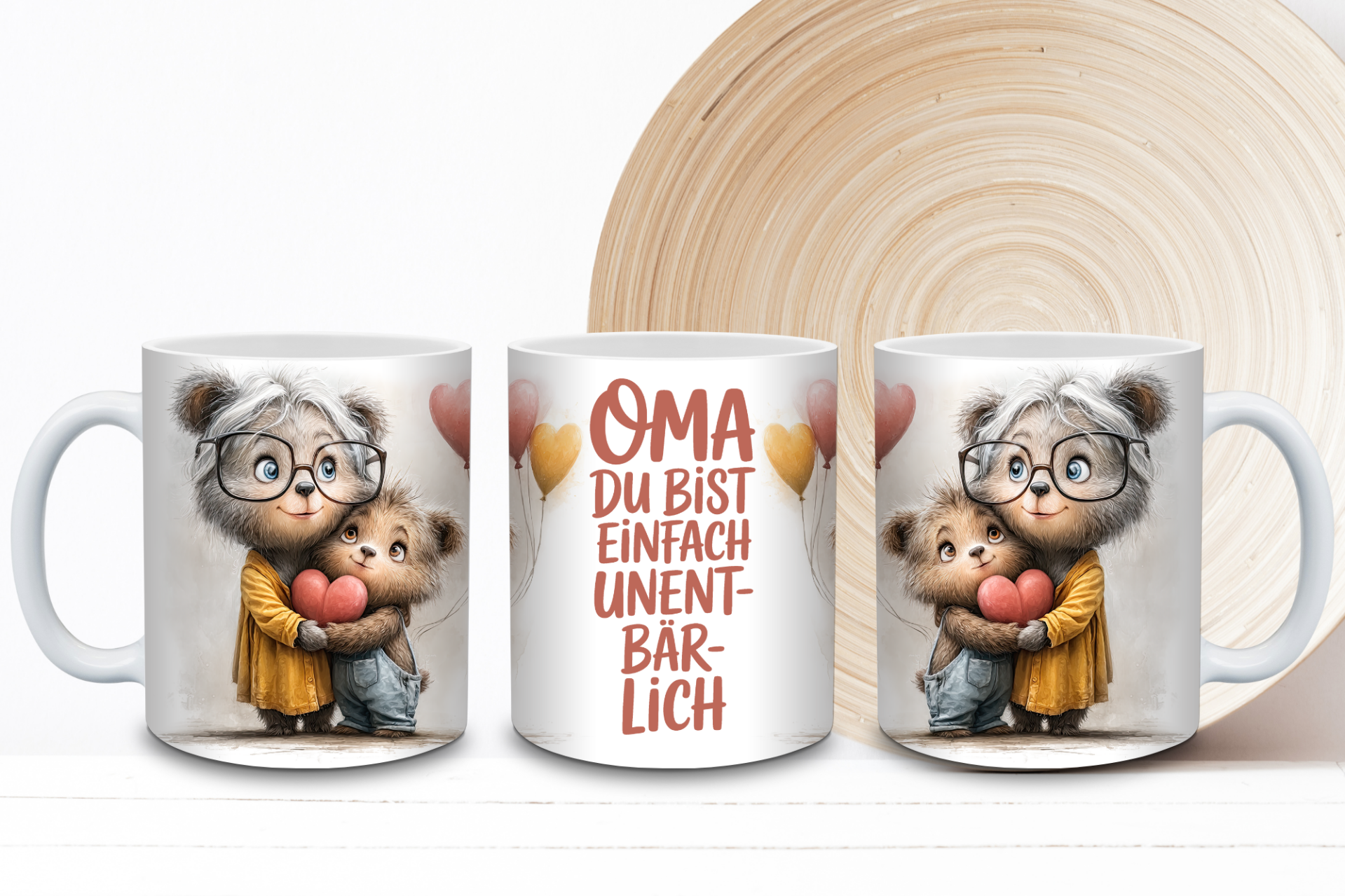 Tasse Oma & Opa „Du bist einfach unentBÄRlich“ - Liebevolles Geschenk mit Bärenmotiv