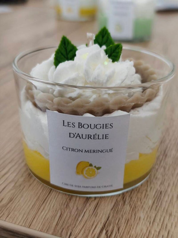 Bougie citron meringuée