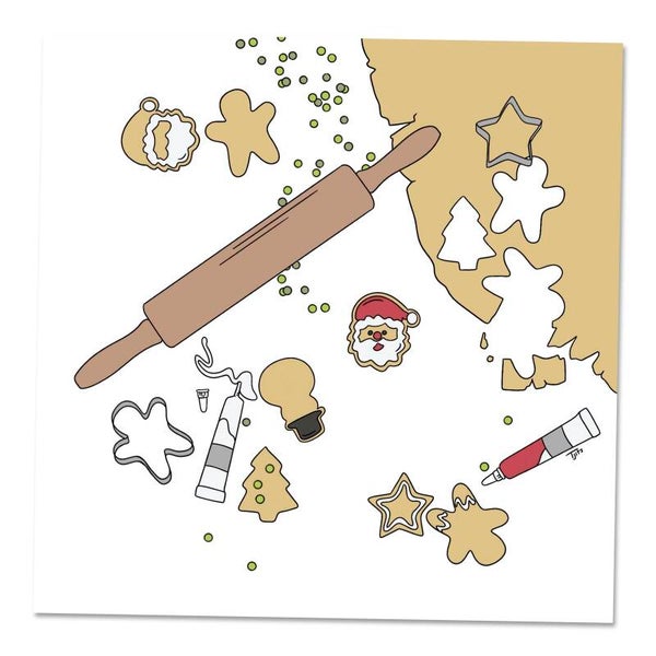 Kaart Kerst koekjes