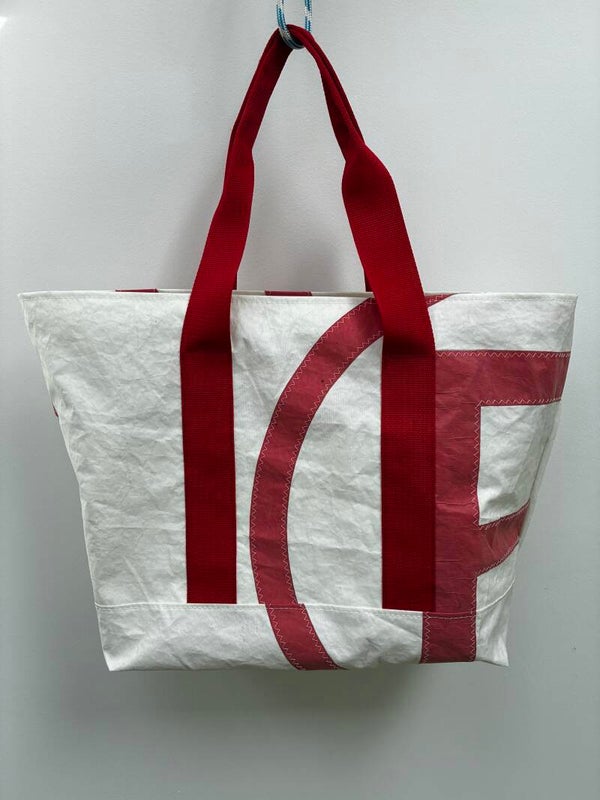 Large tas - Weekendtas, zeilteken Marieholm rood