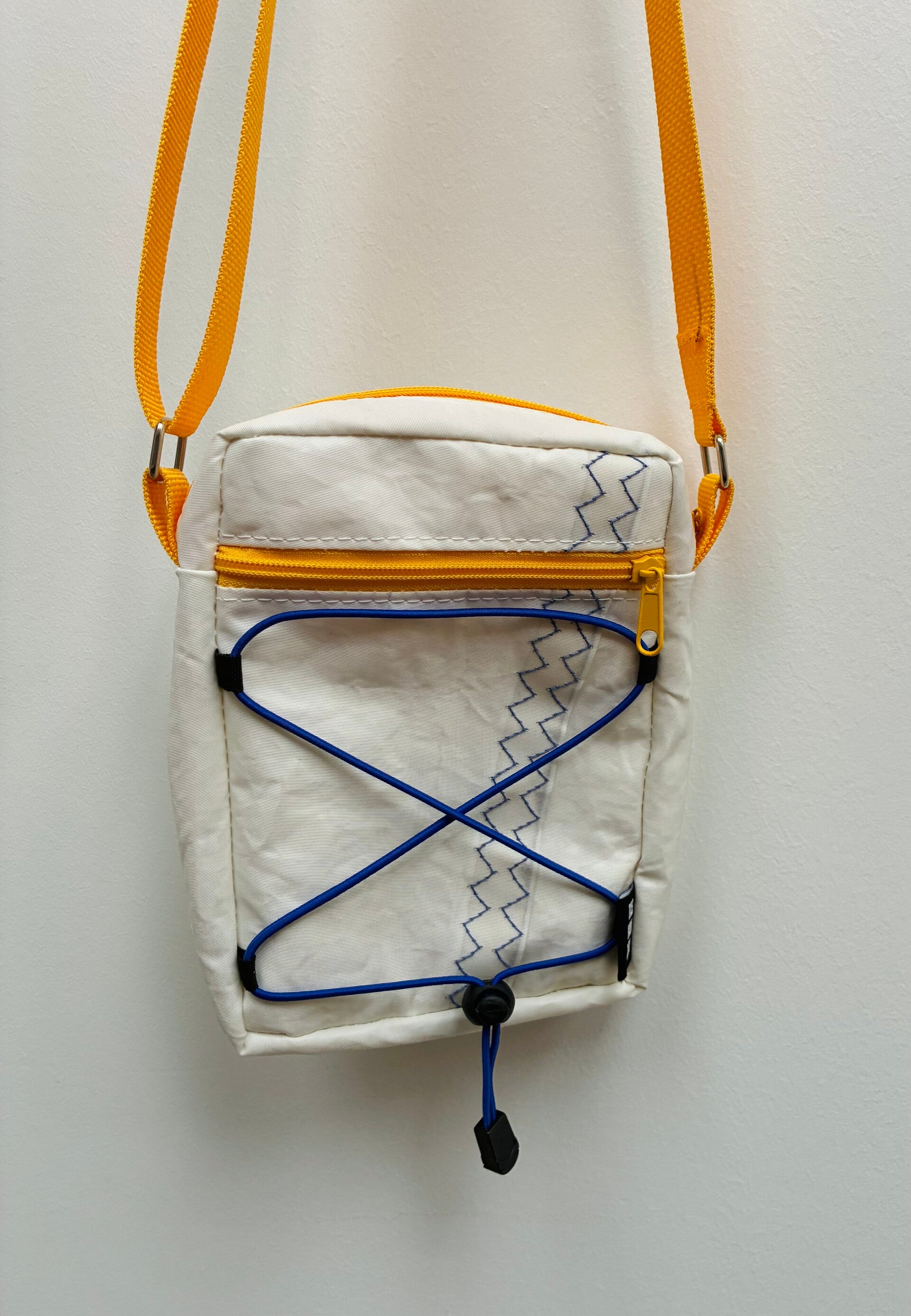 Crossbody tasje geel - blauw