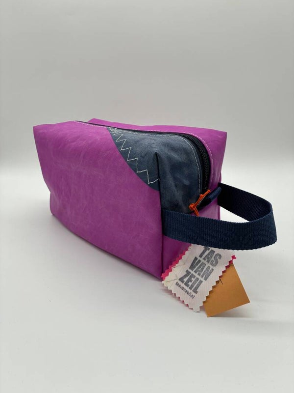 Toilettas paars-donkerblauw