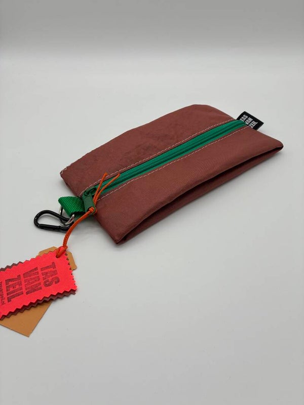 Etui bruin-groen