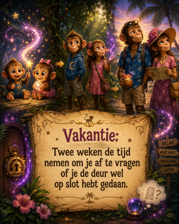 Vakantie twee weken  de tijd nemen
