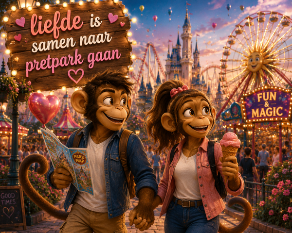 Liefde is samen naar pretpark gaan