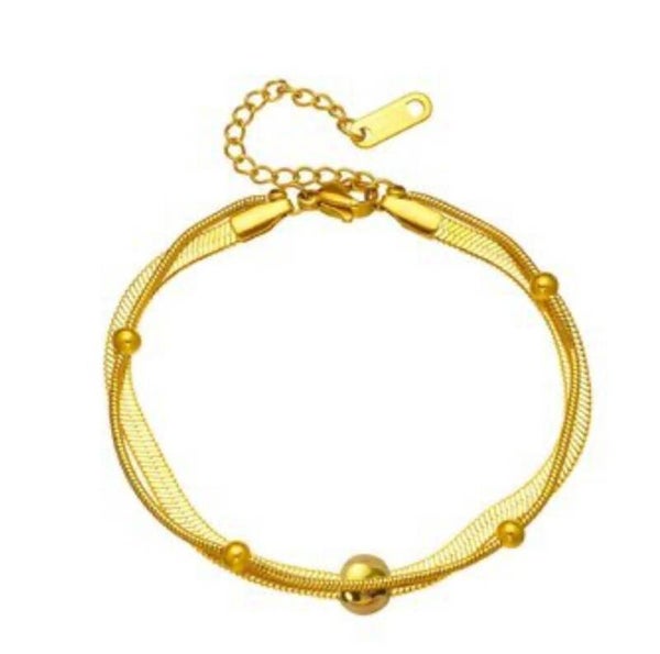 18k gold plated bracelet 2 in een