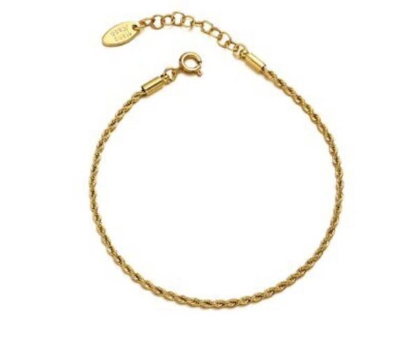 18 k gold plated bracelet gedraaid