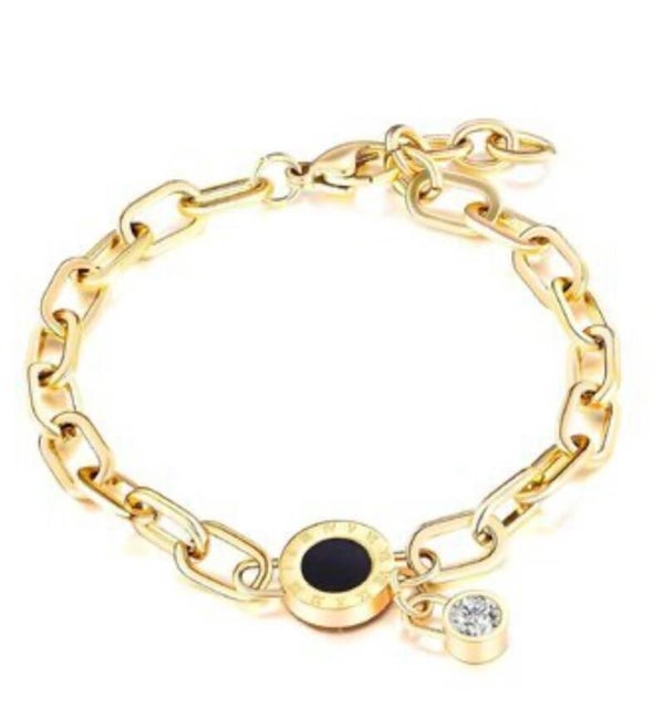 18k gold plated met diamond