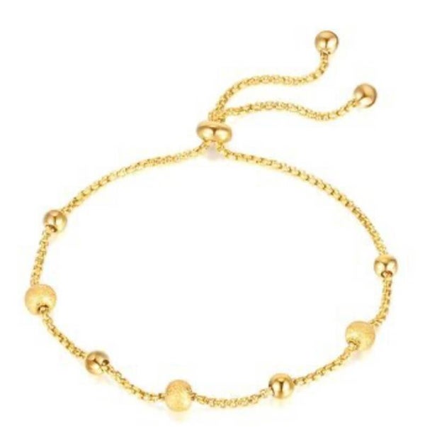 18k gold plated bracelet met balletjes