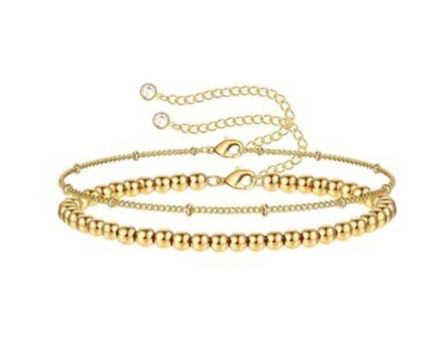 18k gold plated bracelet met balletjes