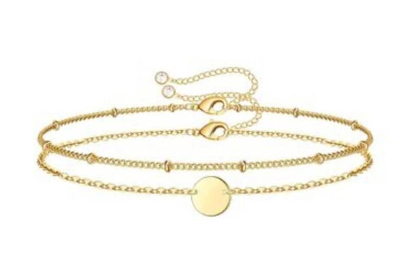 18 k gold plated bracelet met kleine steentjes