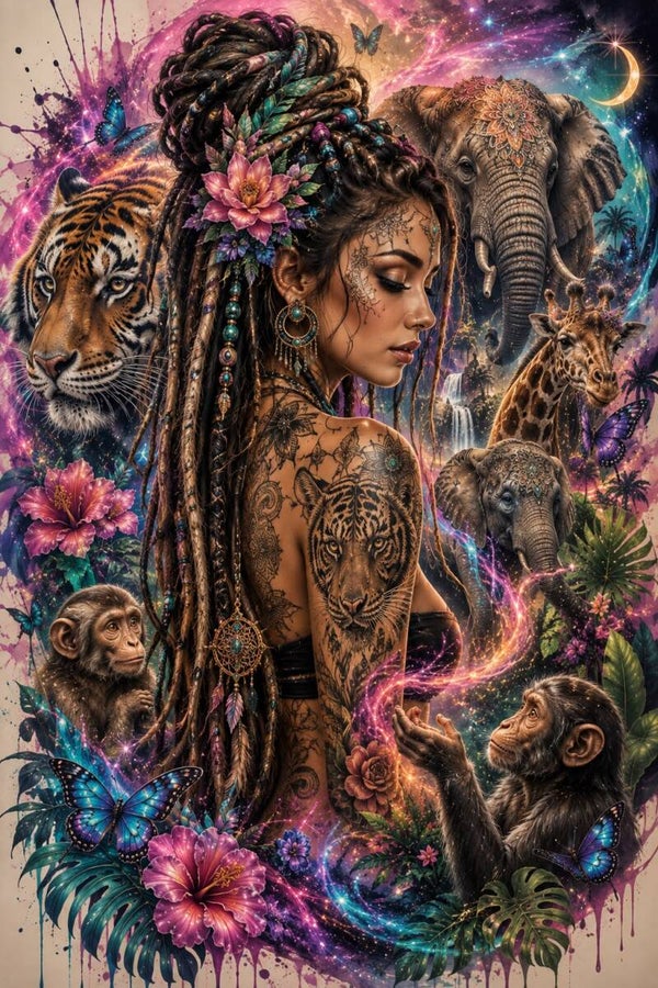 mooie vrouw vol tattoo s  keurrijk