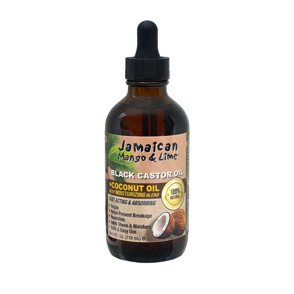 Jamaican Mango & Lime Black Castor Coconut Oil 4oz
