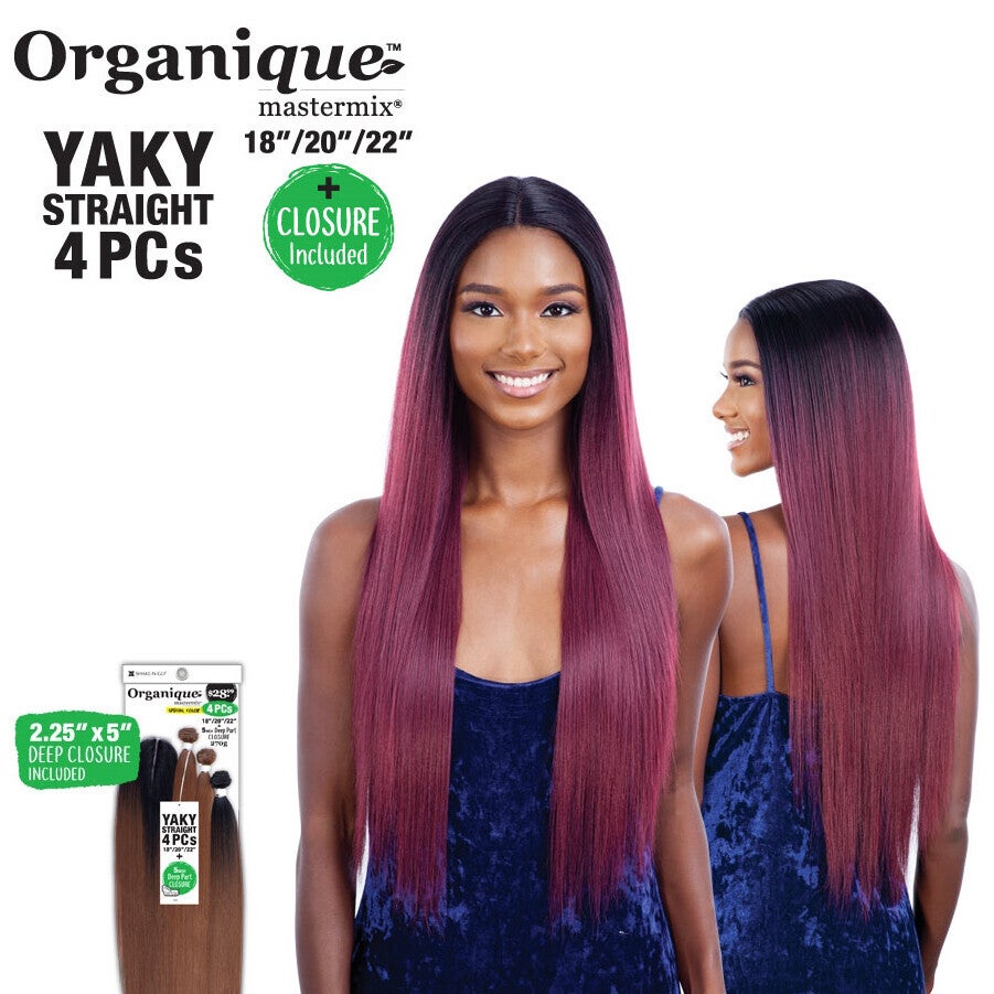 ShakeNGo Organique Yaky Straight 4pcs 14" 16" 18" w/Closure 1B
