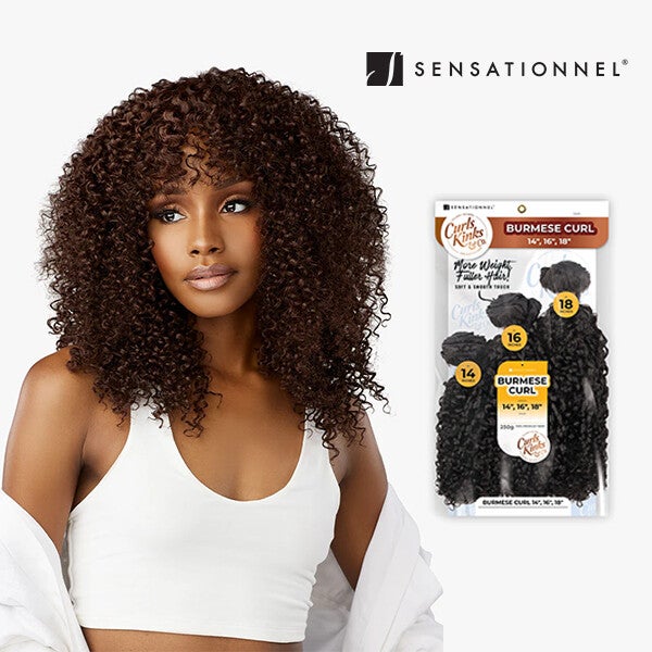 Sensationnel Curls Kinks & Co Bundles Burmese Curl 14" 16" 18" 1B