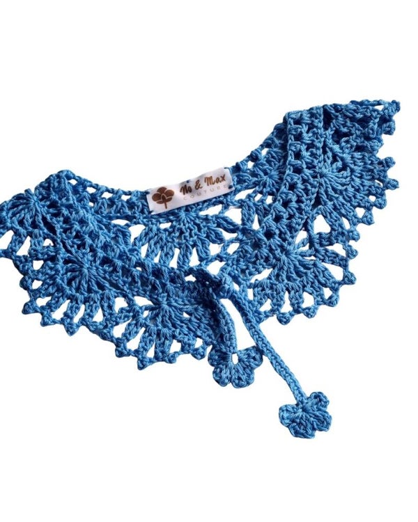 Col Amovible en Crochet " Cobalt "