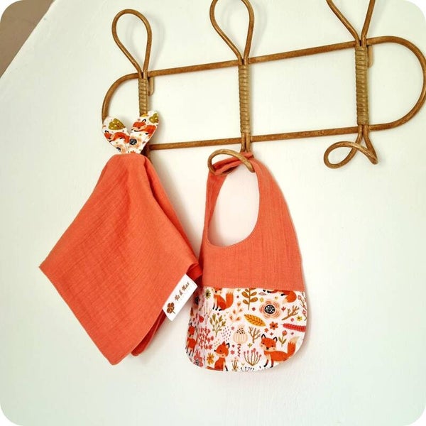 Bavoirs de naissance " Couleurs d'automne "