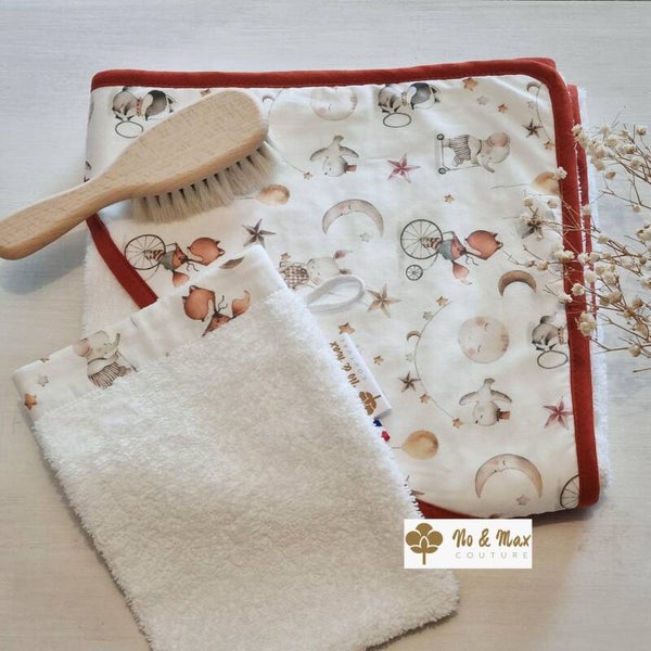 Ensemble de sortie de bain bébé / Cape de bain bébé / Serviette de bain à capuche
