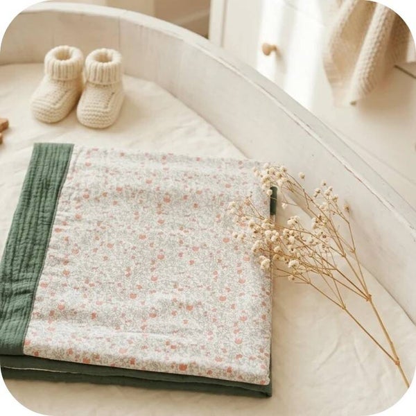 Couverture Bébé Réversible – Douceur Végétale / plaid douceur