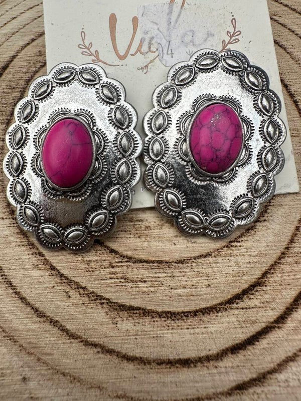 Ohrringe oval pink